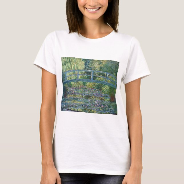 Claude Monet - Vatten Lily pond, Grönt Harmony T Shirt (Framsida)
