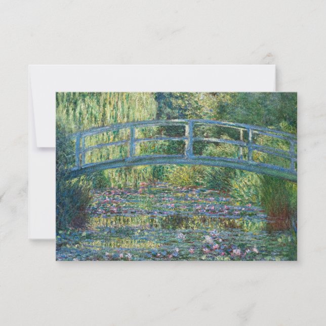 Claude Monet - Vatten Lily pond, Grönt Harmony Tack Kort (Framsida)