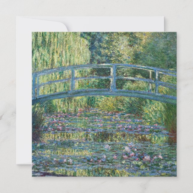 Claude Monet - Vatten Lily pond, Grönt Harmony Tack Kort (Framsida)