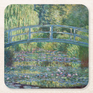 Claude Monet - Vatten Lily pond, Grönt Harmony Underlägg Papper Kvadrat