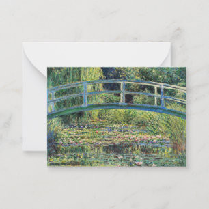 Claude Monet - Vatten Lily Pond & Japanesese Bridg Anteckningskort