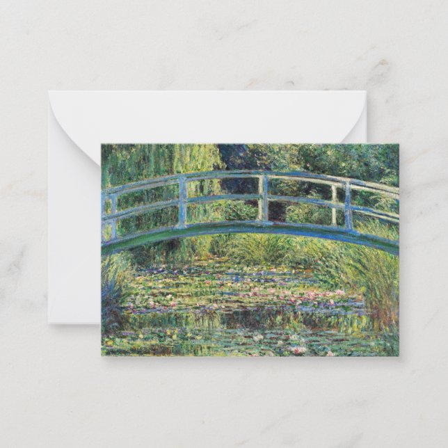 Claude Monet - Vatten Lily Pond & Japanesese Bridg Anteckningskort (Framsida)