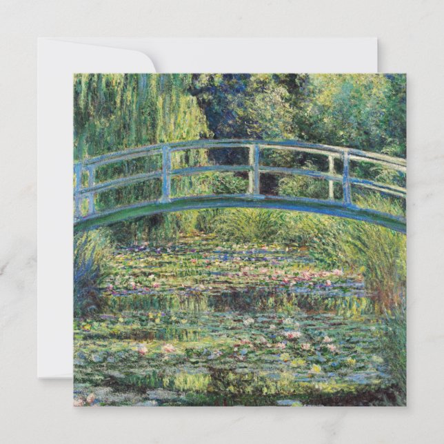 Claude Monet - Vatten Lily Pond & Japanesese Bridg Inbjudningar (Framsida)
