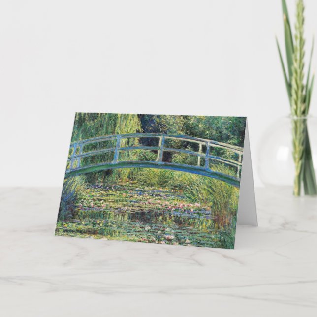 Claude Monet - Vatten Lily Pond & Japanesese Bridg Kort (Framsida)