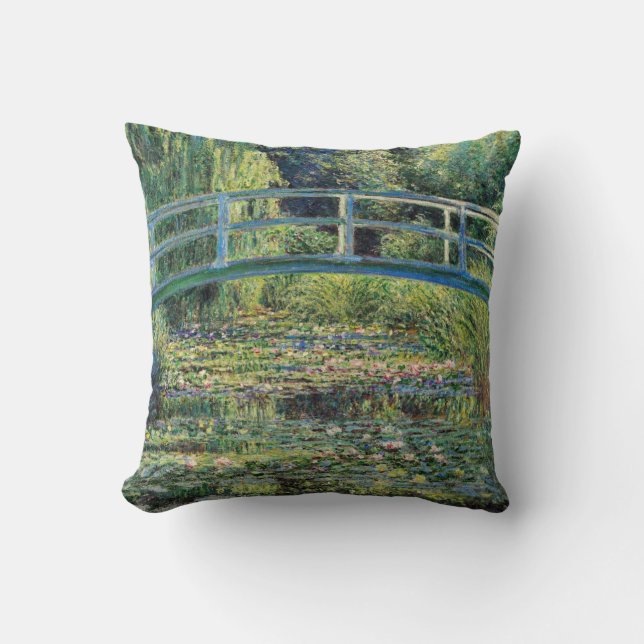 Claude Monet - Vatten Lily Pond & Japanesese Bridg Kudde (Framsida)