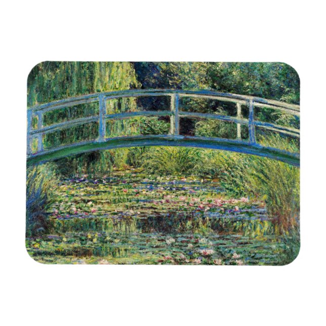 Claude Monet - Vatten Lily Pond & Japanesese Bridg Magnet (Horisontell)
