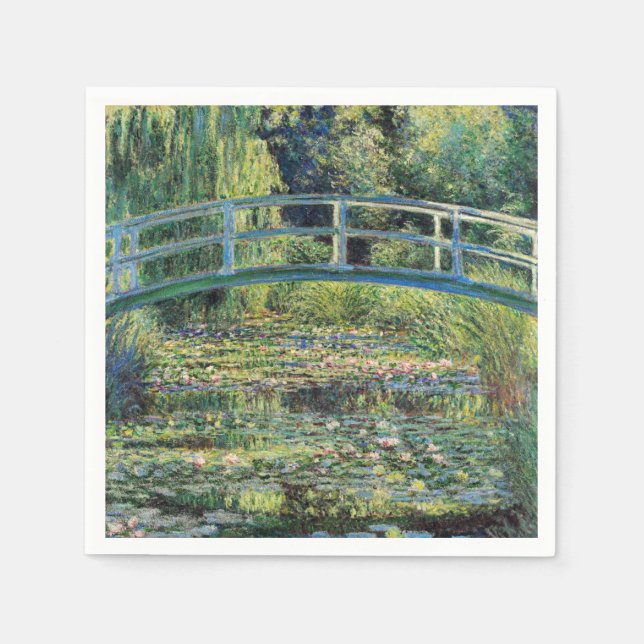 Claude Monet - Vatten Lily Pond & Japanesese Bridg Pappersservett (Framsidan)