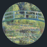 Claude Monet - Vatten Lily Pond & Japanesese Bridg Runt Klistermärke<br><div class="desc">Vatten Lily Pond och den japanska bron/Le Bassin aux nympheas - Claude Monet,  1899</div>