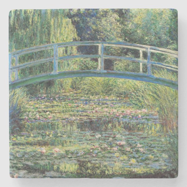 Claude Monet - Vatten Lily Pond & Japanesese Bridg Stenunderlägg (Framsidan)