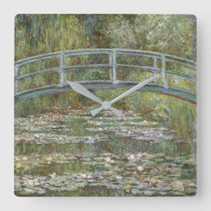 Claude Monet Vatten Lily Pond (japansk fotbro) Fyrkantig Klocka