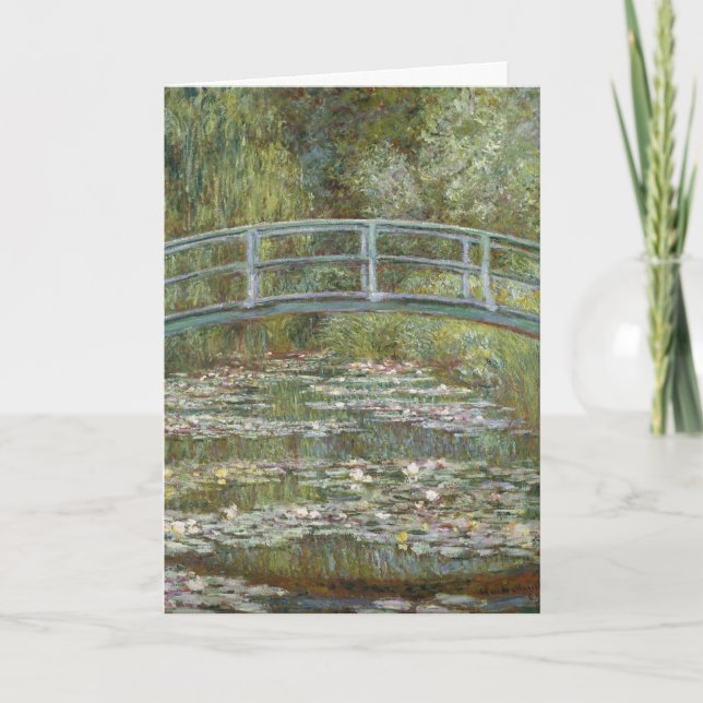 Claude Monet Vatten Lily Pond (japansk fotbro) Kort (Framsida)