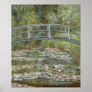 Claude Monet Vatten Lily Pond (japansk fotbro) Poster
