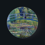 Claude Monet Vatten Lily Pond Knapp<br><div class="desc">Vatten Lily Pond,  målad av Claude Monet 1899.</div>