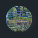 Claude Monet Vatten Lily Pond Knapp<br><div class="desc">Vatten Lily Pond,  målad av Claude Monet 1899.</div>