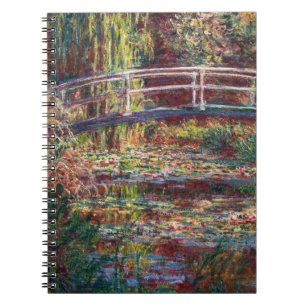 Claude Monet - Vatten Lily pond, Rosa Harmony Anteckningsbok