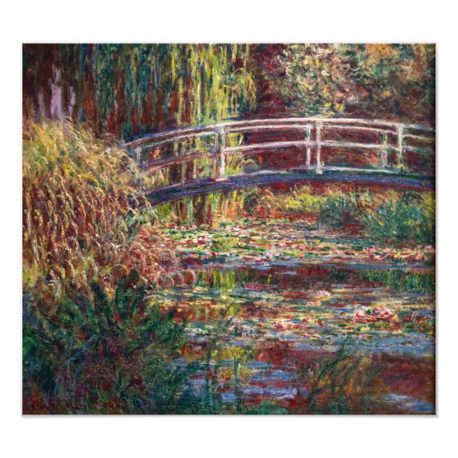 Claude Monet - Vatten Lily pond, Rosa Harmony Fototryck (Framsidan)