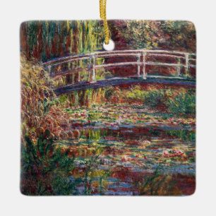 Claude Monet - Vatten Lily pond, Rosa Harmony Julgransprydnad Keramik