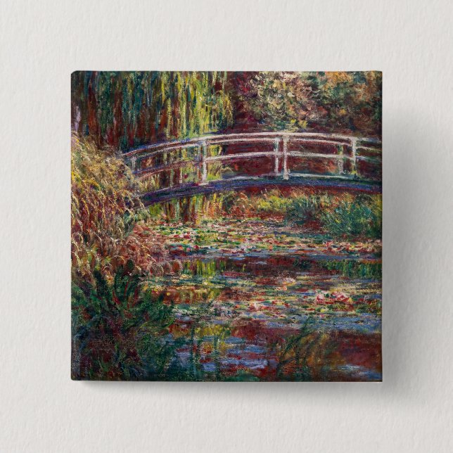 Claude Monet - Vatten Lily pond, Rosa Harmony Knapp (Framsida)