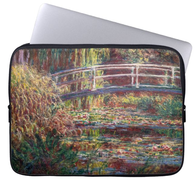 Claude Monet - Vatten Lily pond, Rosa Harmony Laptop Fodral (Framsidan)