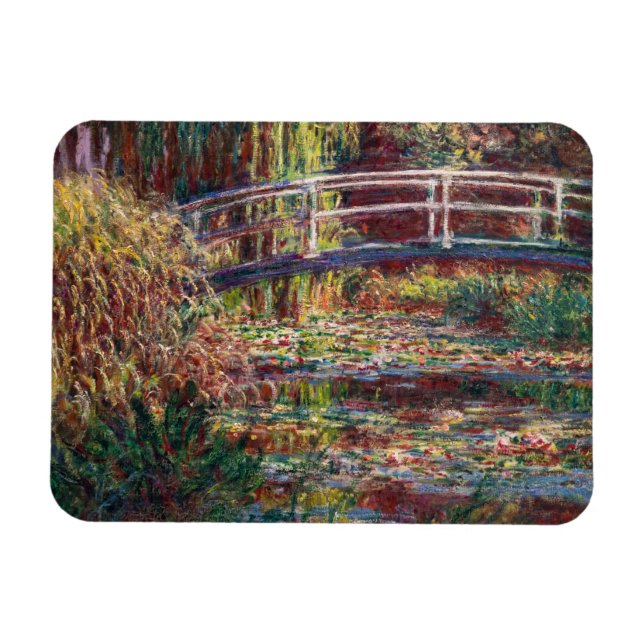 Claude Monet - Vatten Lily pond, Rosa Harmony Magnet (Horisontell)