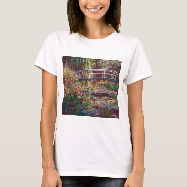 Claude Monet - Vatten Lily pond, Rosa Harmony T Shirt (Framsida)