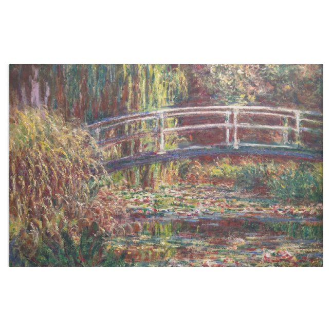 Claude Monet - Vatten Lily pond, Rosa Harmony Tyg (Yard)