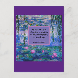 Claude Monet Vatten Lily Quote Vykort