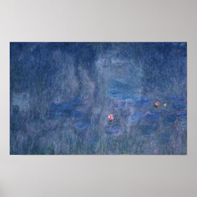 Claude Monet | Vattendrag: Reflektioner från Träd Poster (Framsidan)