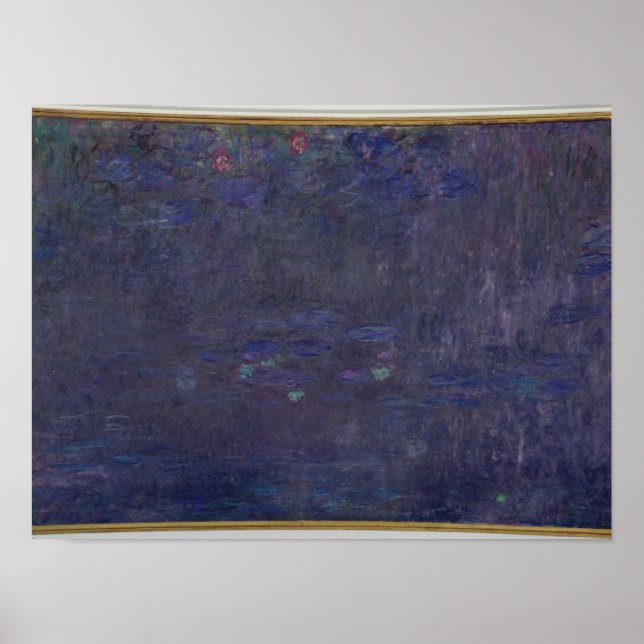 Claude Monet | Vattendrag: Reflektioner från Träd Poster (Framsidan)