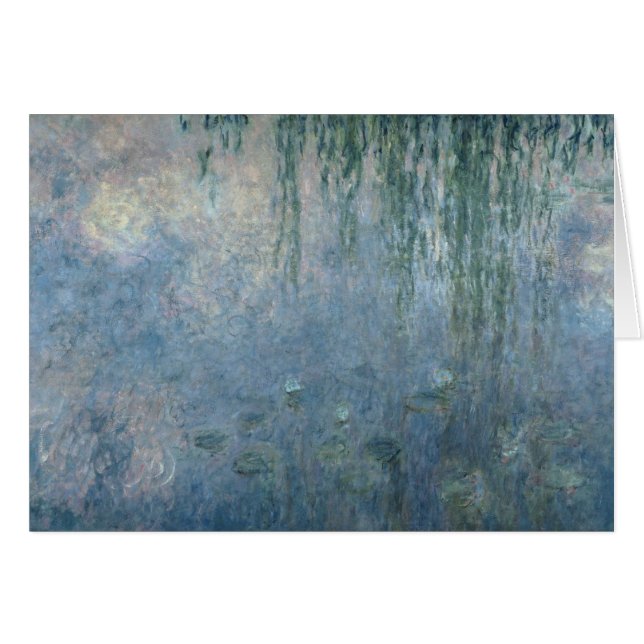 Claude Monet | Vattenflugor: Godsvepning Willow Hälsningskort (Framsidan Horizontal)