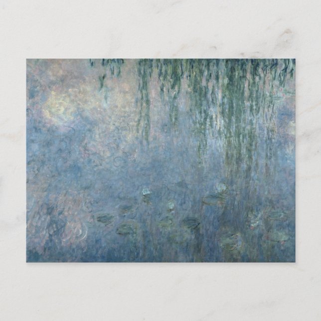 Claude Monet | Vattenflugor: Godsvepning Willow Vykort (Framsida)