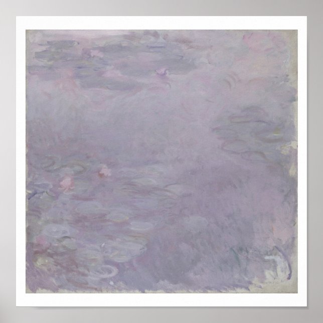 Claude Monet | Vattenhaltiga färgader Poster (Framsidan)
