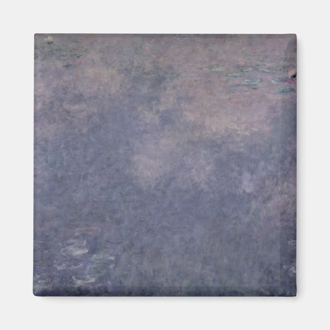 Claude Monet | Vattenhaltiga organismer: två vita  Magnet (Framsidan)