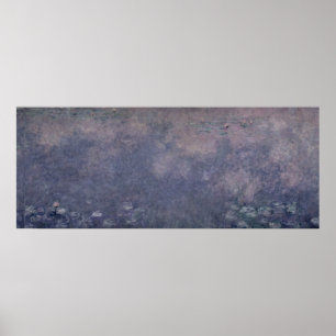 Claude Monet   Vattenhaltiga organismer: två vita  Poster