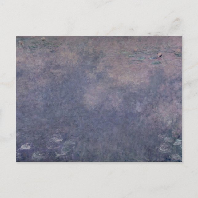 Claude Monet | Vattenhaltiga organismer: två vita  Vykort (Framsida)