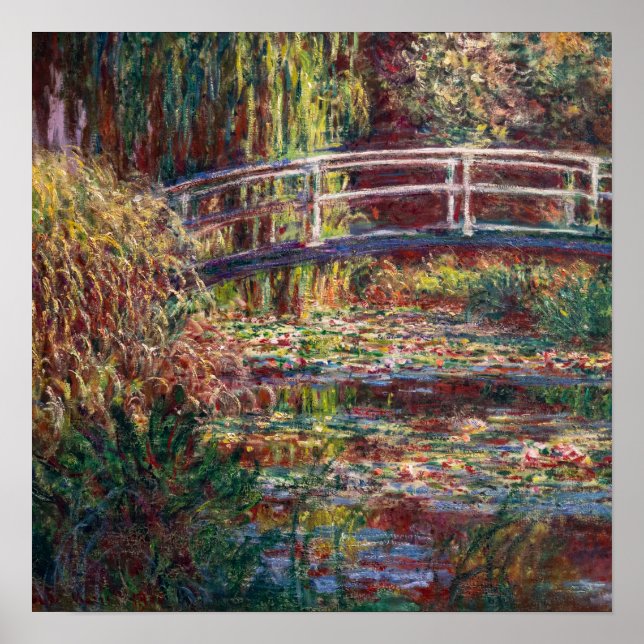 Claude Monet - Vattenliljedamm, Rosa harmoni Poster (Framsidan)