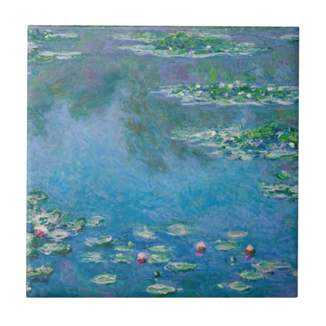 Claude Monet - Vattenliljor 1906 Kakelplatta (Framsidan)
