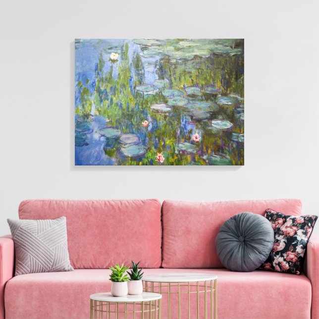 Claude Monet Vattenliljor 1915 Impressionistisk Ko Canvastryck (Insitu (Vardagsrum))