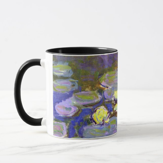 Claude Monet Vattenliljor Agapanthus Vintage Konst Mugg (Vänster)