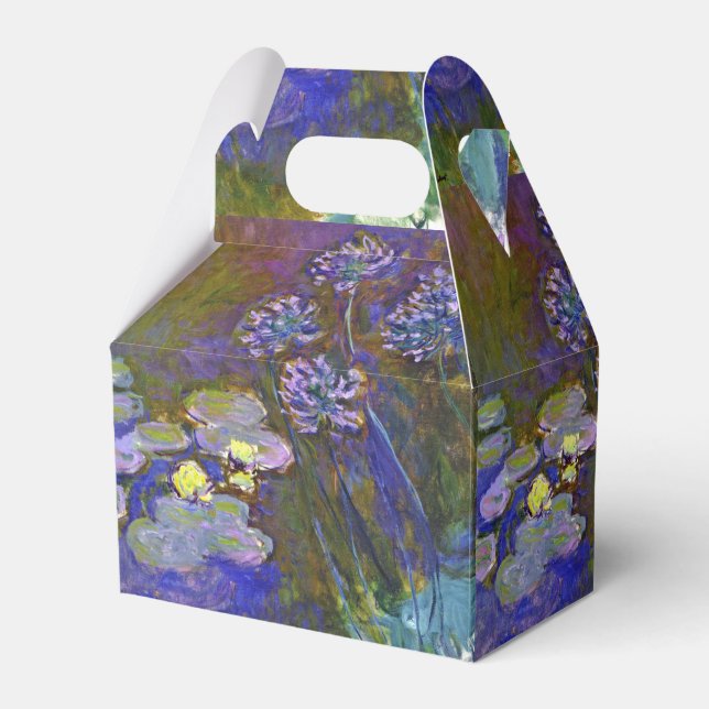 Claude Monet Vattenliljor Agapanthus Vintage Konst Presentaskar (Framsidan Sidan)