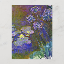 Claude Monet Vattenliljor Agapanthus Vintage Konst Vykort