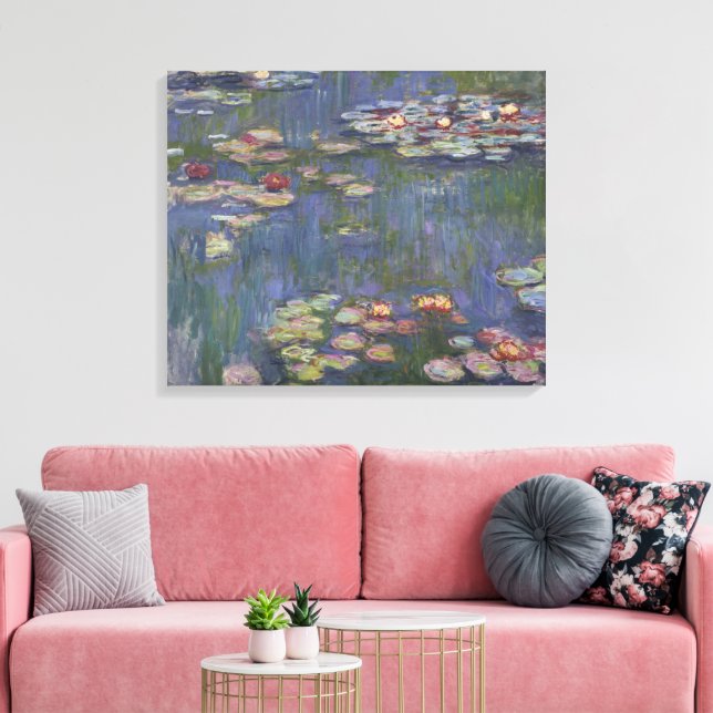 Claude Monet Vattenliljor Canvastryck (Insitu (Vardagsrum))