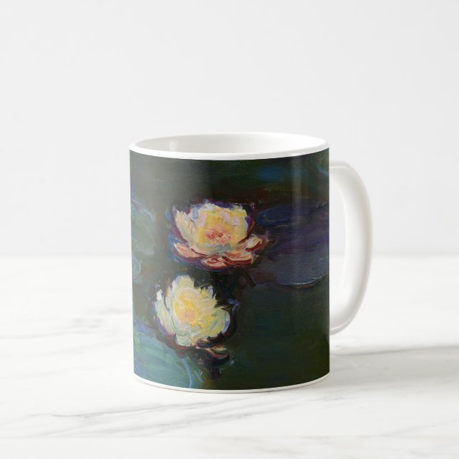 Claude Monet Vattenliljor Impressionistisk Oljemål Kaffemugg (Framsida höger)