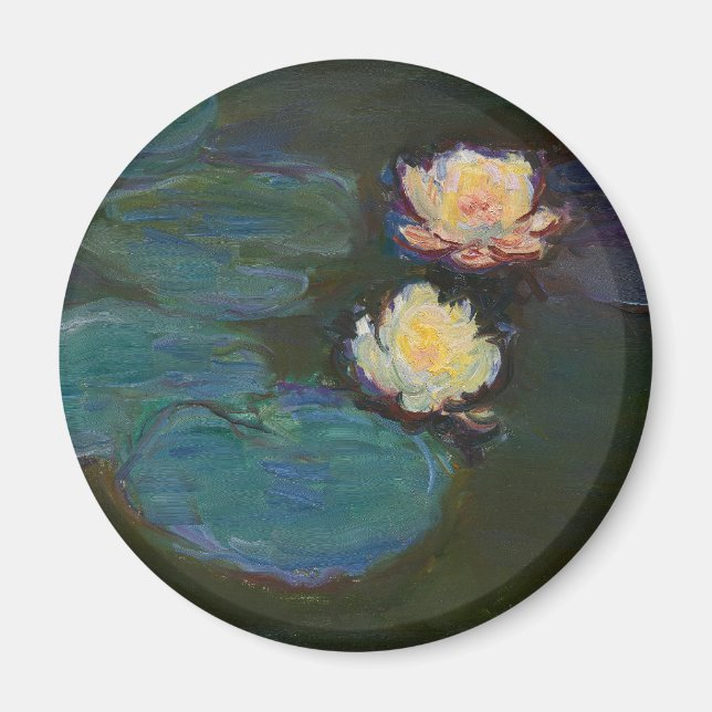 Claude Monet Vattenliljor Impressionistisk Oljemål Magnet (Framsidan)