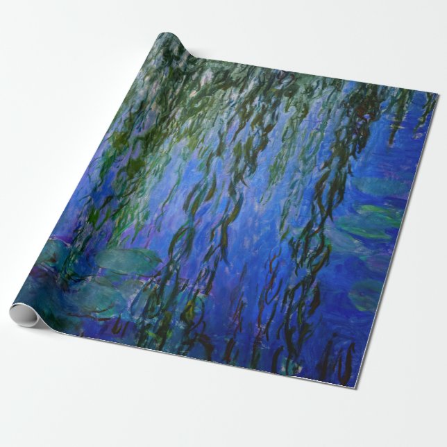 Claude Monet - Vattenliljor med sörjande pil Presentpapper (Utrullad)