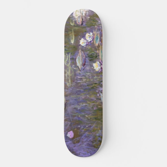 Claude Monet-Vattenliljor Mini Skateboard Bräda 18,5 Cm (Framsida)