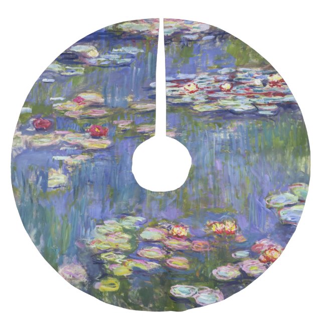 Claude Monet - Vattenliljor / Nympheas Julgransmatta Borstad Polyester (Framsidan)