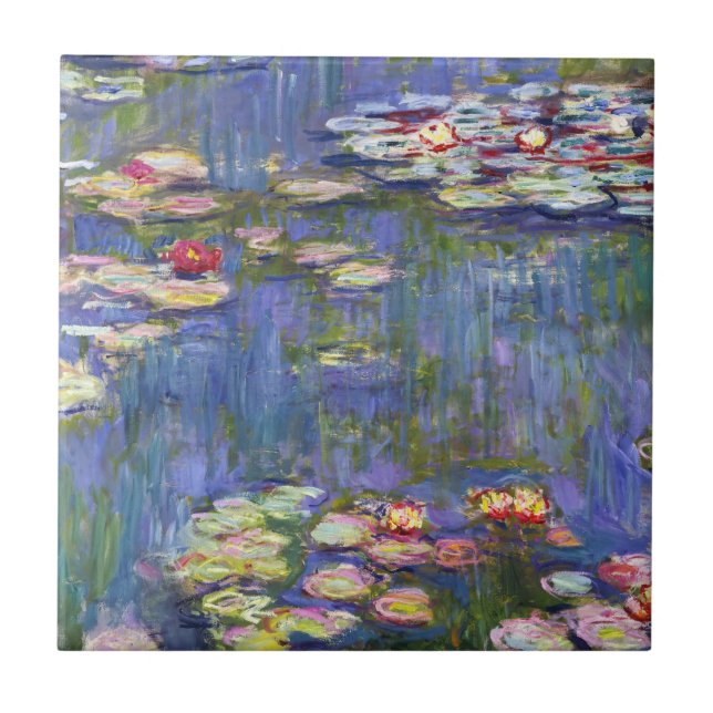 Claude Monet - Vattenliljor / Nympheas Kakelplatta (Framsidan)