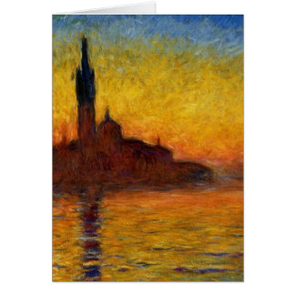 Claude Monet / Venedig Twilight Hälsningskort