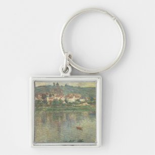 Claude Monet   Vetheuil, 1901 Fyrkantig Silverfärgad Nyckelring